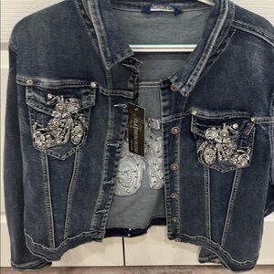 Embellished Blue Jean Jacket